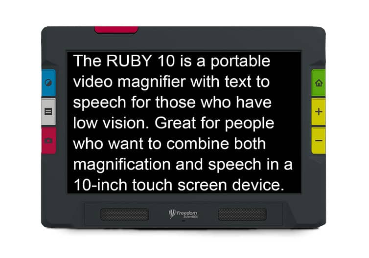 RUBY 10 HD - Videoingranditore Portatile con Speech